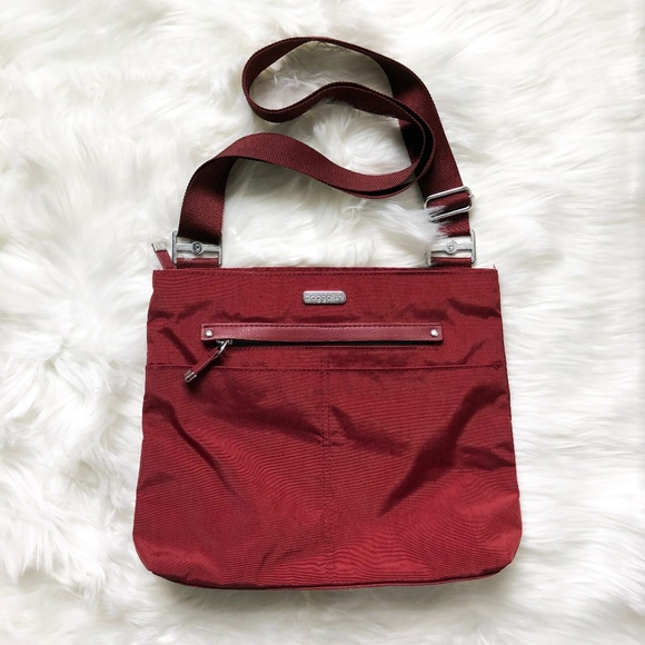 Baggallini Handbags - Baggallini Deep Red Crossbody travel Bag Like New